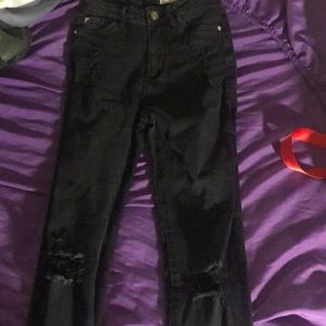 High rise black jeans